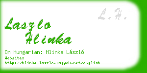 laszlo hlinka business card